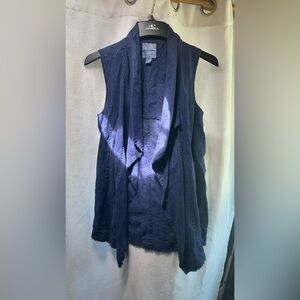 Tommy Bahama Dark Blue 100% Linen Vest